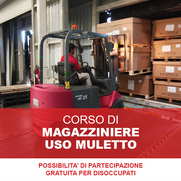Dal 12 giugno parte il nuovo corso di ADDETTO AL MAGAZZINO!