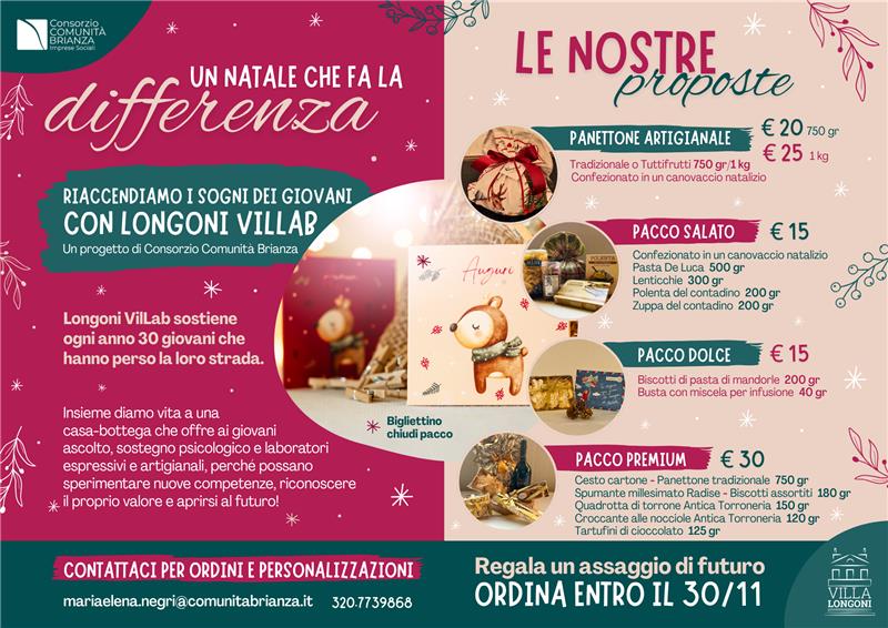 UN NATALE CHE FA LA DIFFERENZA: scopri le nostre proposte