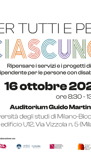 Per tutti e per ciascuno: un convegno per ripensare i servizi e la vita indipendente delle persone con disabilità